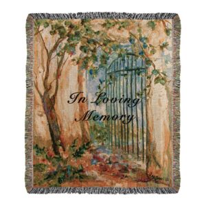 Tapestry Throw- "In Loving Memory Gate"
