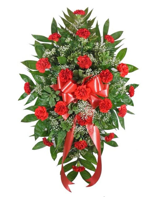 Red Carnation Standing Spray